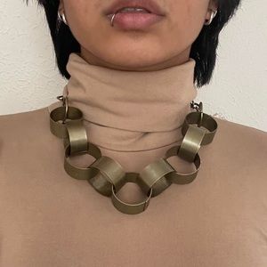 Vintage Chunky Brass Chain Link Necklace - PLEASE COMMENT BEFORE BUYING